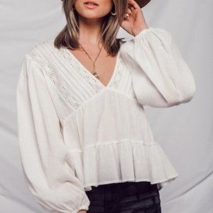 White Boho Top